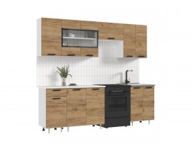 ЛДСП Кухня Рио NEW 2,4м 490 Дуб Крафт, Белый, Антарес