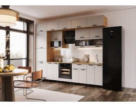 Кухня Техно 3,0/1080м Компоновка №2 Кашемир, Дуб Крафт, Дуб вотан