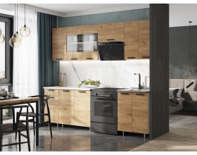 ЛДСП Кухня Рио NEW 2,4м 490 Дуб Крафт, Белый, Антарес