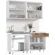 ЛДСП Кухня Рио NEW 1,6м 490 Дуб Крафт, Белый, Антарес