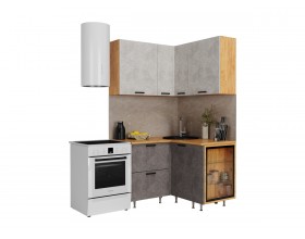 ЛДСП Кухня Рио NEW 1,2х1,2м 490 исп.2 Компоновка №6 Бетон светлый/ Бетон темный, Дуб Крафт, Дуб вотан