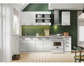 Кухня Техно-2 2,0м Астана Эш Уайт, Белый, Антарес