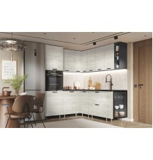ЛДСП Кухня Рио NEW 1,8х2,0м 490 исп.2 Компоновка №6 Дуб Крафт Белый, Графит, Кастилло темный