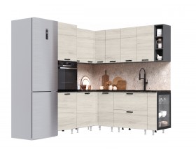 ЛДСП Кухня Рио NEW 1,8х2,0м 490 исп.2 Компоновка №6 Дуб Крафт Белый, Графит, Кастилло темный