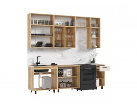 Кухня Бьянка 2,6/1080м Кашемир, Дуб Крафт, Дуб вотан