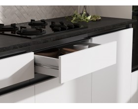 Кухня Техно-6 3,0/1080м Белый снег Софт/Прайм орех, Белый, Кастилло темный