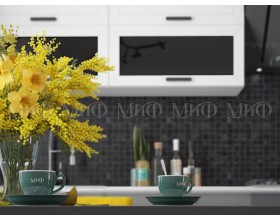 Кухня Монако 2,6м Белый снег софт/Графит софт, Белый, Антарес
