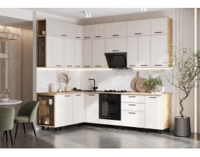 Кухня Бьянка 1,6х2,6/1080м Кашемир, Дуб Крафт, Дуб вотан