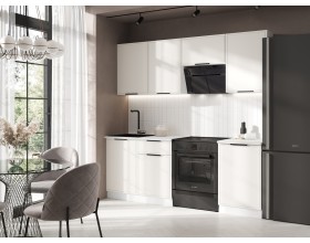 Кухня Николь 2,1м Холст белый, Белый, Антарес
