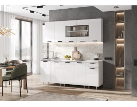 ЛДСП Кухня Рио NEW 2,0м 490 Белый глянец, Белый, Антарес