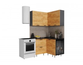 ЛДСП Кухня Рио NEW 1,2х1,2м 490 исп.2 Компоновка №6 Дуб Крафт, Графит, Кастилло темный
