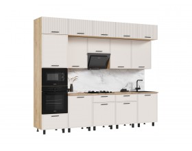 Кухня Бьянка 3,0/1080м Кашемир, Дуб Крафт, Дуб вотан