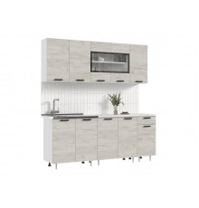 ЛДСП Кухня Рио NEW 2,0м 490 Дуб Крафт Белый, Белый, Антарес