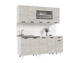 ЛДСП Кухня Рио NEW 2,0м 490 Дуб Крафт Белый, Белый, Антарес