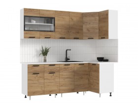 ЛДСП Кухня Рио NEW 2,2х1,0м 490 Дуб Крафт, Белый, Антарес
