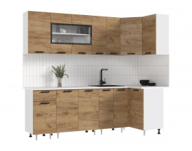 ЛДСП Кухня Рио NEW 2,4х1,0м 490 Дуб Крафт, Белый, Антарес