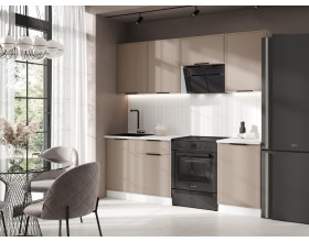 Кухня Николь 2,1м Холст латте, Белый, Антарес