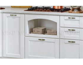 Кухня Милано 2,6*1,35м Белый текстурный, Белый, Антарес