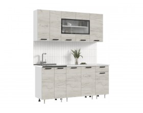ЛДСП Кухня Рио NEW 1,8м 490 Дуб Крафт Белый, Белый, Антарес