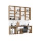 ЛДСП Кухня Рио NEW 2,4/1350м 490 Компоновка №3 Белый глянец, Дуб Крафт, Дуб вотан
