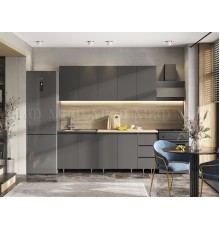 Кухня Челси 2,0м Графит, Графит, Сонома