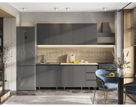 Кухня Челси 2,0м Графит, Графит, Сонома