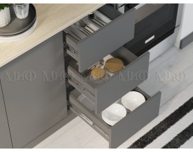 Кухня Челси 2,0м Графит, Графит, Сонома