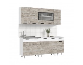 ЛДСП Кухня Гранд 2,0м 490 Юкон/Белый, Белый, Антарес