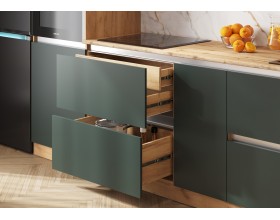 Кухня Карина 3,2м Компоновка №3 Изумрудный, Дуб Крафт