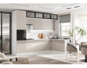 Кухня Оливия 3,0х1,8/1080м 490 Компоновка №1 Кашемир, Белый, Антарес