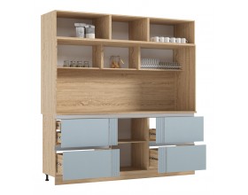 МДФ Кухня Карина Центральная секция 2200 Пластер Скай, Сонома