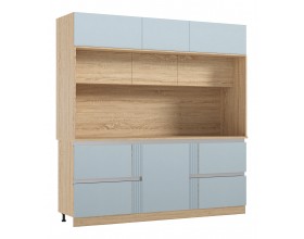 МДФ Кухня Карина Центральная секция 2200 Пластер Скай, Сонома