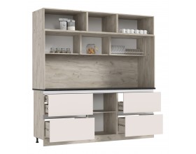 ЛДСП Кухня Карина Центральная секция 2200 Кашемир, Дуб Крафт серый