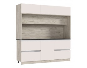 ЛДСП Кухня Карина Центральная секция 2200 Кашемир, Дуб Крафт серый