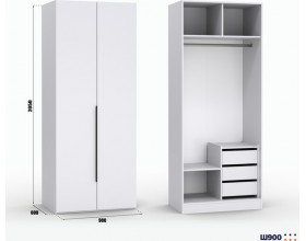 Шкаф Лора (Модерн) для одежды Ш 900 белый