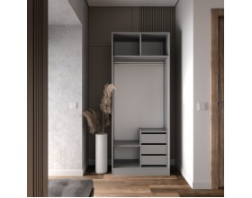 Шкаф Лора (Модерн) для одежды Ш 1000 серый шифер