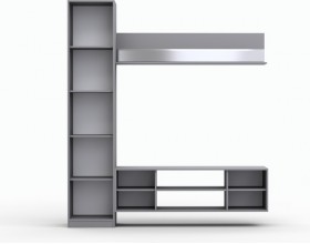 Набор мебели для гостиной (стенка) Рози "Дезире-1.95" серый