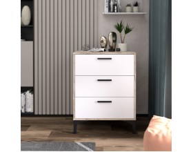 Комод ТТ (КК) 90-3 белый-дуб юкон