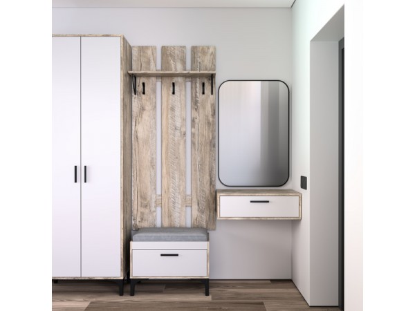 Тумба КнТ (ТнК) 90-1 белая-дуб юкон