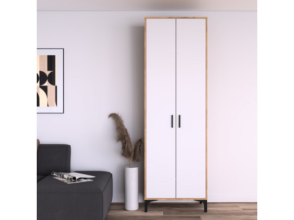 Шкаф АС (ШК) 70.2 белый-дуб крафт