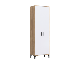 Шкаф АС (ШК) 70.2 белый-дуб крафт