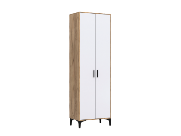 Шкаф АС (ШК) 70.2 белый-дуб крафт