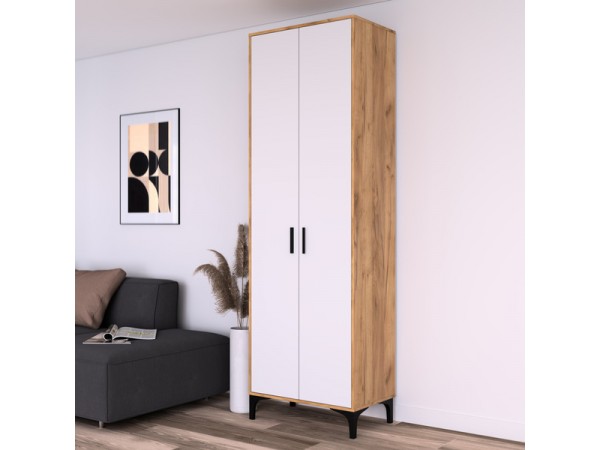 Шкаф АС (ШК) 70.2 белый-дуб крафт