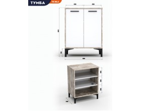 Тумба АВ (ТК) 90.2 белый-дуб юкон