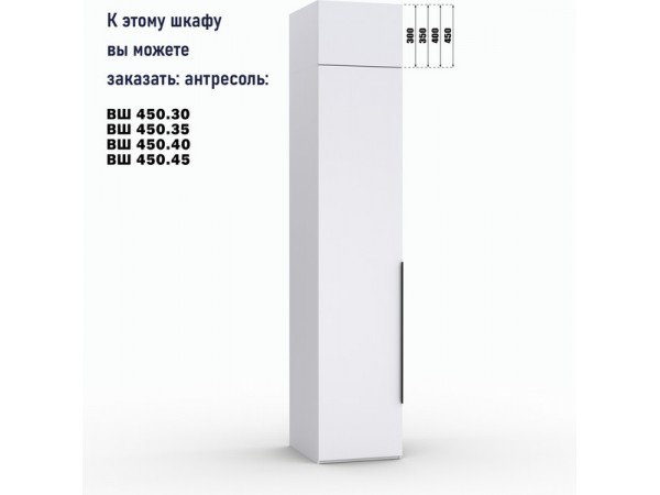 Шкаф Лора (Модерн) ВШ 450.40 белый