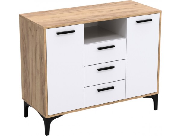 Тумба АВ (ТК) 100.2-3 белый-дуб крафт