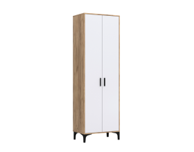 Шкаф АС (ШК) 90.2 белый-дуб крафт