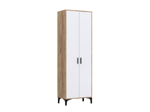 Шкаф АС (ШК) 90.2 белый-дуб крафт