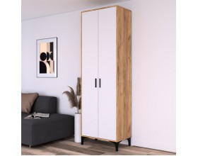 Шкаф АС (ШК) 90.2 белый-дуб крафт