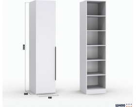 Шкаф Лора (Модерн) для одежды Ш400 белый